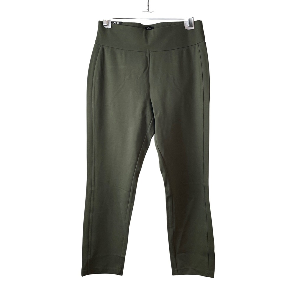 Express Ponte Pant Women Size M Olive Green High Rise Slim Tapered Leggings New - Picture 1 of 14
